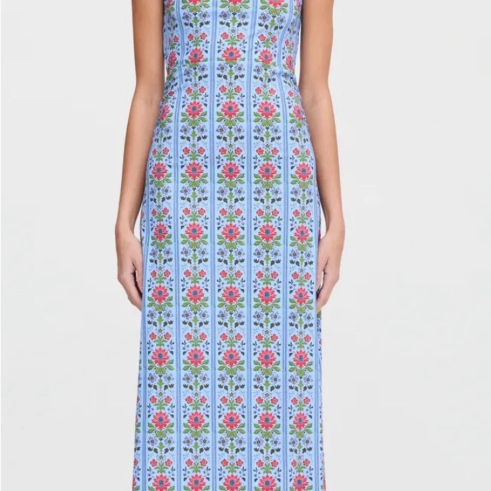 NWT Hill House Blue and Pink Floral Maxi Dress - Picture 1 of 2